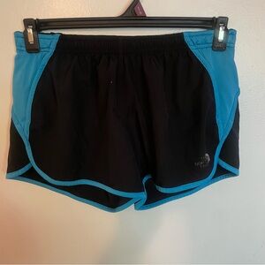 The North Face Flight Series black and blue running shorts size small